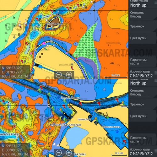 Чудское, Псковское, Финский залив, Вуокса, Прибалтика карта глубин для Lowrance C-MAP MAX-N+ EN-Y 212
