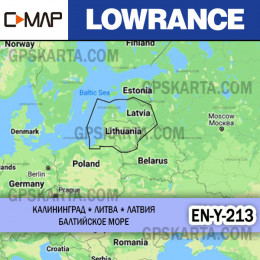 Калининград, Латвия, Литва Балтийское море карта глубин для Lowrance C-MAP MAX-N+ EN-Y 213