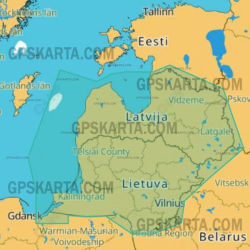 Калининград, Латвия, Литва Балтийское море карта глубин для Lowrance C-MAP MAX-N+ EN-Y 213
