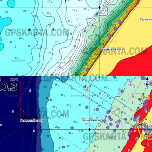 Калининград, Латвия, Литва Балтийское море карта глубин для Lowrance C-MAP MAX-N+ EN-Y 213