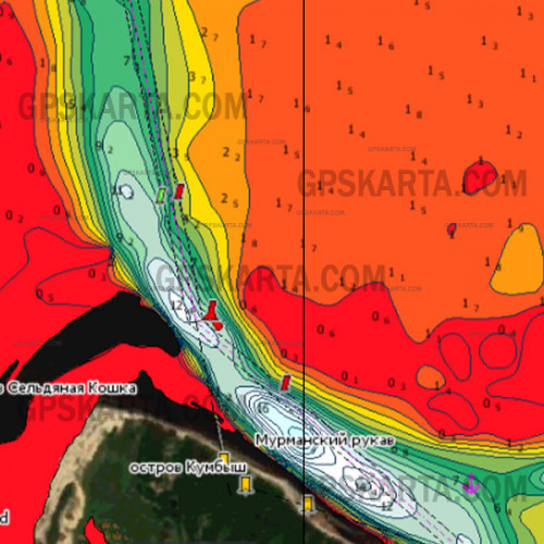 Северная Двина карта глубин для Lowrance C-MAP MAX-N+ RS-Y 515